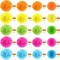 60 Pcs Tissue Paper Pom Poms Kit Colorful 10, 12, 14 Inch Rainbow Pom Poms Ball Decorations for Classroom Outdoor Birthday Wedding